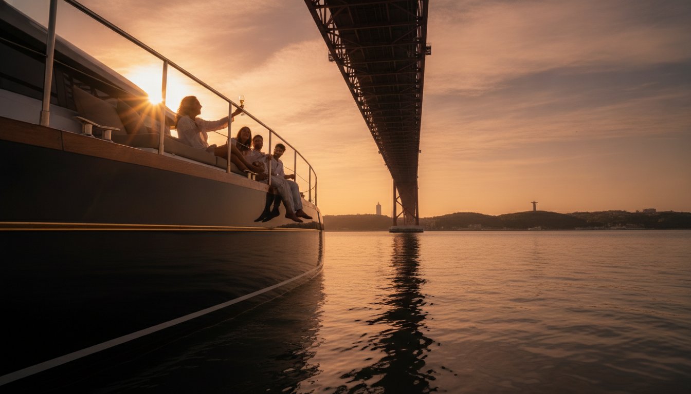 Excursion en bateau sur le pont du 25 avril : la meilleure façon de découvrir Lisbonne en bateau